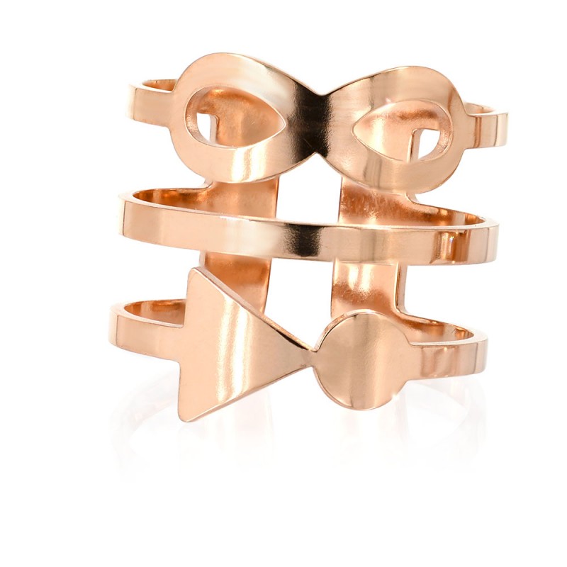 Γυναικείο Τριπλό  Μεταλλικό  Δακτυλίδι  Ρόζ-Χρυσό  ΤΣΑΝΤΕΣ/ΑΞΕΣΟΥΑΡ
