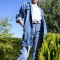 Γυναικείο Jean Jacket Oversized με Σκισίματα Τζίν