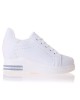 Sneakers δετά με πλατφόρμα  White NEW IN