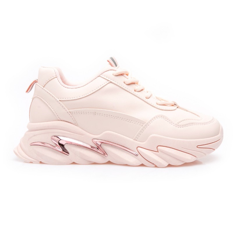  Γυναικείο Sneakers Δετό με Μεταλλικές  Λεπτομέρειες  Pink ΓΥΝΑΙΚΕΙΑ ΥΠΟΔΗΜΑΤΑ