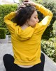 Γυναικείο Φούτερ με Κουκούλα και Σχέδιο Μπροστά  Yellow  NEW IN