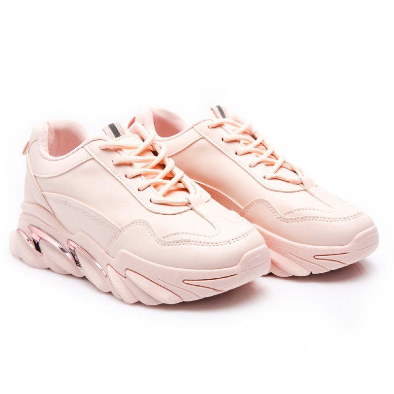  Γυναικείο Sneakers Δετό με Μεταλλικές  Λεπτομέρειες  Pink ΓΥΝΑΙΚΕΙΑ ΥΠΟΔΗΜΑΤΑ