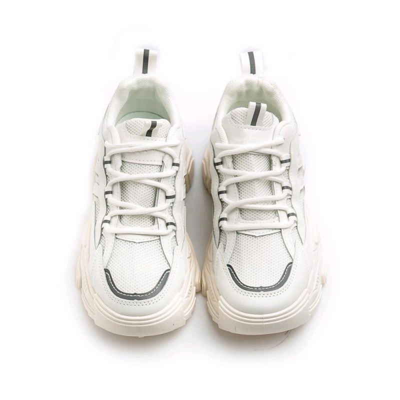  Γυναικείο Sneakers Δετό με Μεταλλικές  Λεπτομέρειες  White ΓΥΝΑΙΚΕΙΑ ΥΠΟΔΗΜΑΤΑ