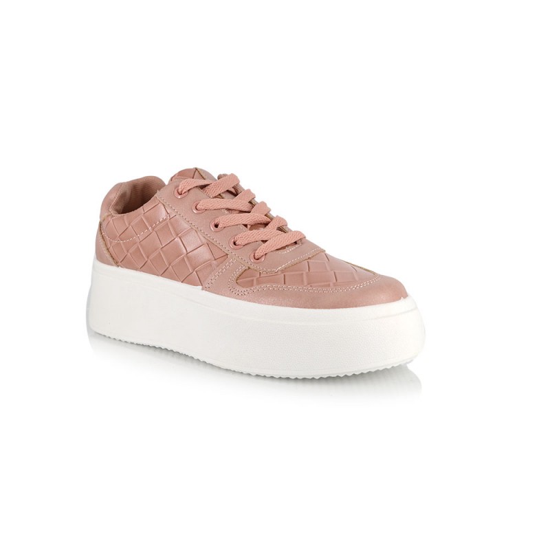 Sneakers Δίπατο με κορδόνια Pink  NEW IN