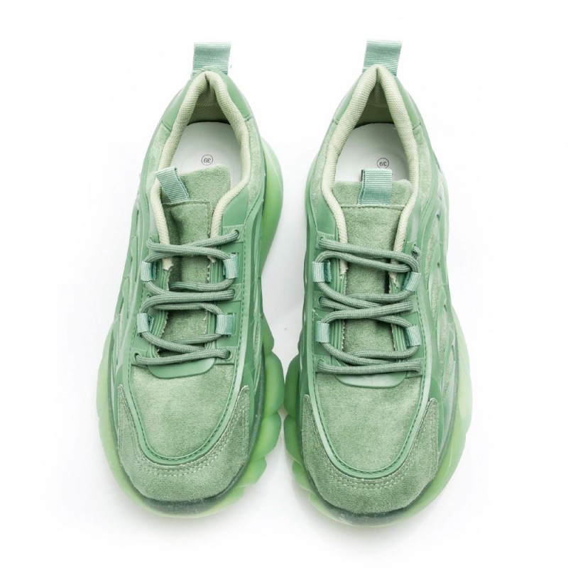 Γυναικείο Sneakers Δετό Green ΓΥΝΑΙΚΕΙΑ ΥΠΟΔΗΜΑΤΑ