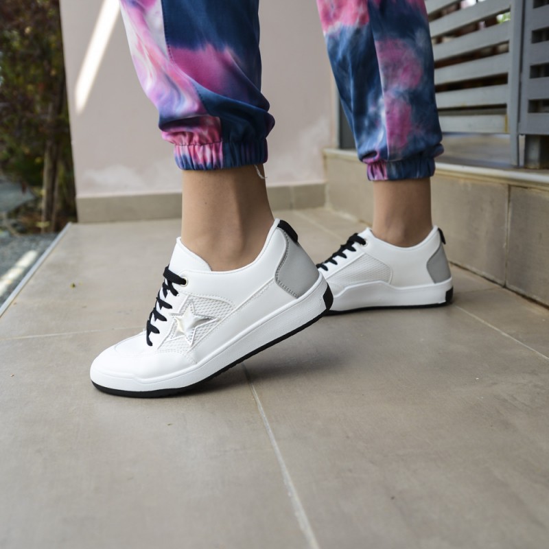Γυναικείο Sneakers Δετό  White  NEW IN
