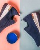 Γυναικείο Αθλητικό Κάλτσα Διάτρητο Ύφασμα και Μεταλλικές Λεπτομέρειες  Μπλέ